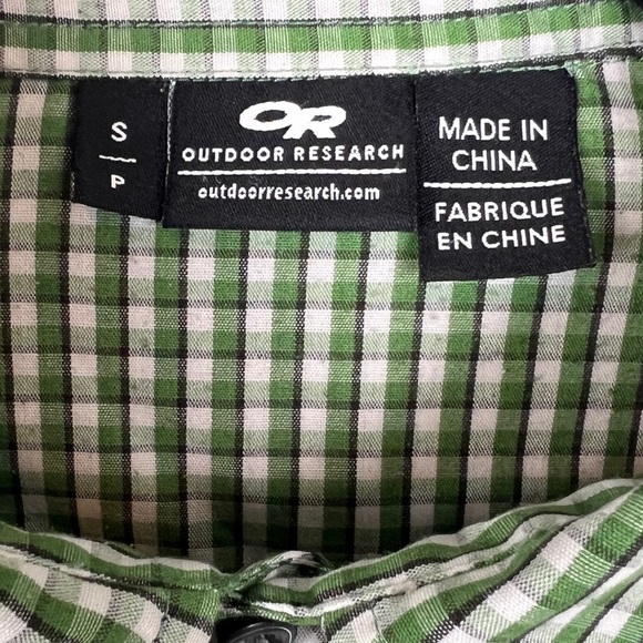 Outdoor Research Button Front Short Sleeve Plaid Shirt - Picture 5 of 5